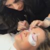 Lash lift being carried out during training