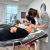 Lash lift training class in progress