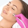 Client receiving a microdermabrasion facial