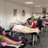 Massage training class in progress