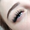 Close-up of Russian volume lash extensions