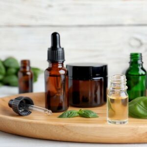 Aromatherapy essential oil bottles