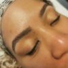 Finished tinted and laminated brows