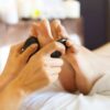 Hot stone foot massage