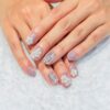 Nails with glitter 3D gel nail art