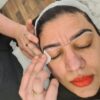 Brows being mapped and shaped during training