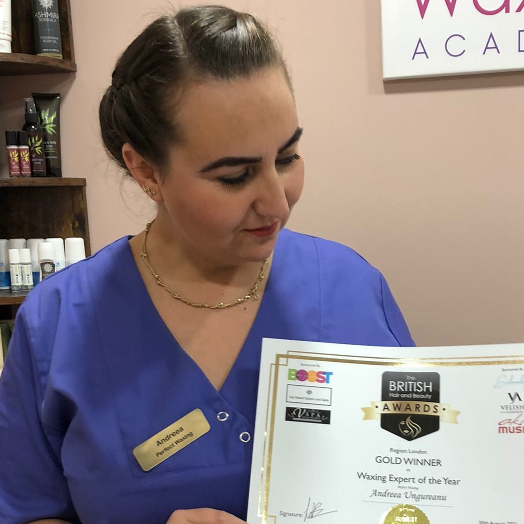 Andreea, a graduate of The Beauty Academy